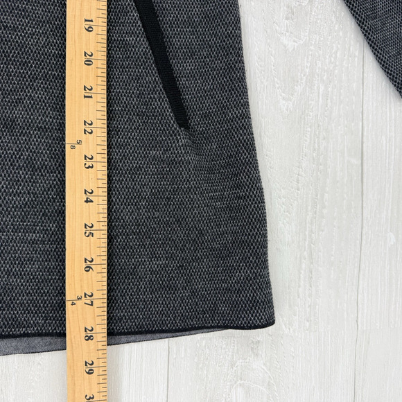 Talbots Pure Merino Wool Cardigan Jacket Womens Large Open Front Pockets Gray - Picture 14 of 14